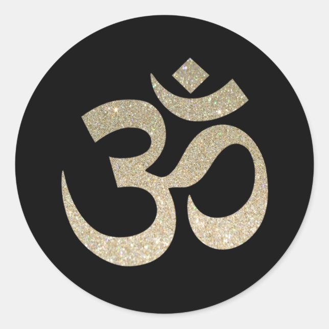 Adesivo Símbolo de Om com brilho (Frente)