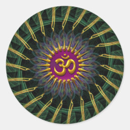 Adesivo Símbolo de Ouro Fraco Verde+Dourado (Aum)