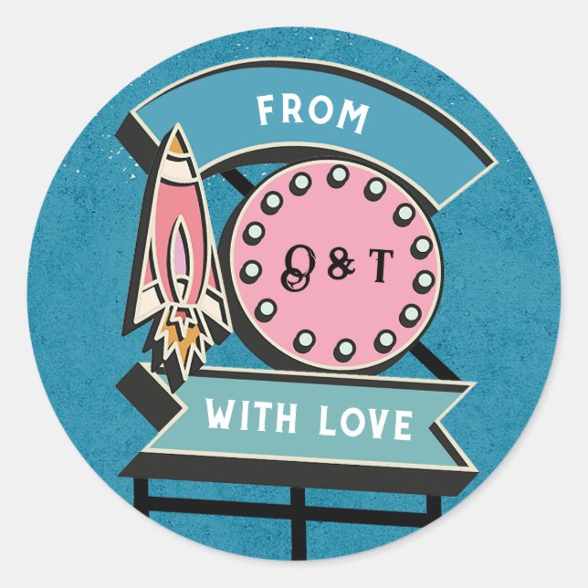 Adesivo Símbolo de Outdoor Coletor Clássico de Casamento (Frente)