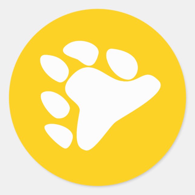ADESIVO SÍMBOLO DE PAW DE URSO BRANCO (Frente)