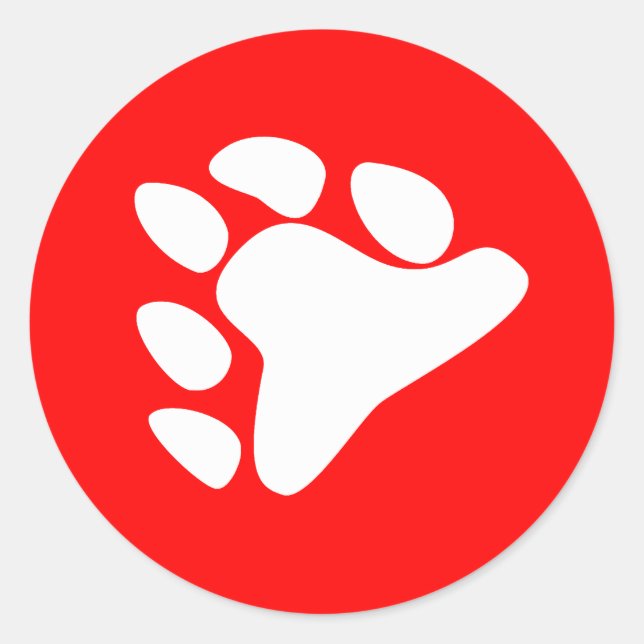 ADESIVO SÍMBOLO DE PAW DE URSO BRANCO (Frente)