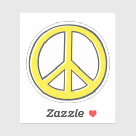 Adesivo Símbolo de paz amarelo