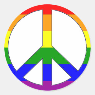 Adesivo Símbolo de Paz Arco-íris