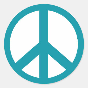 Adesivo Símbolo de paz azul do Aqua