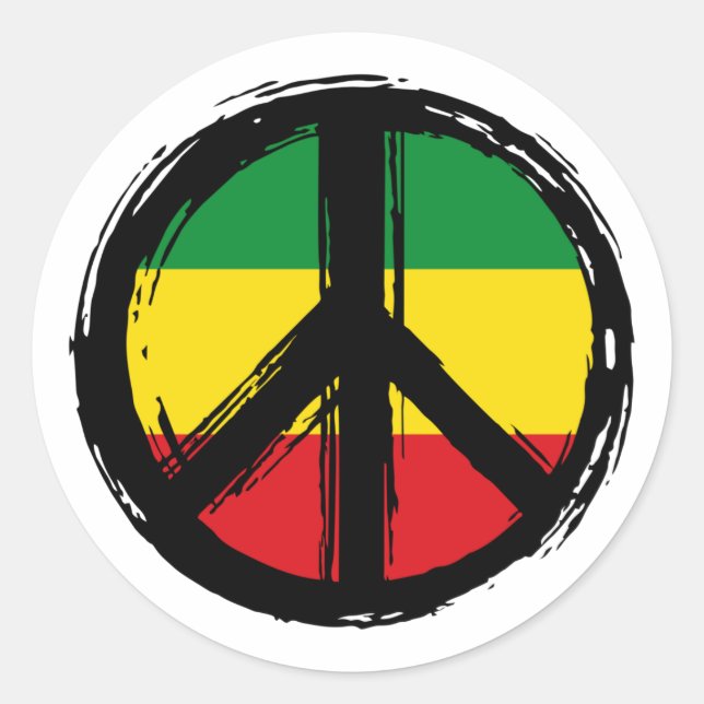Adesivo Símbolo de paz com estilo reaggage (Frente)