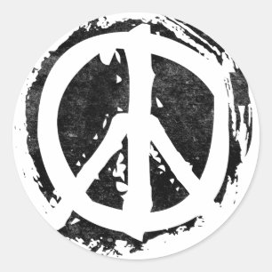 Adesivo Símbolo de paz do Grunge