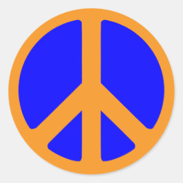 Adesivo Símbolo de Paz em azul e ouro