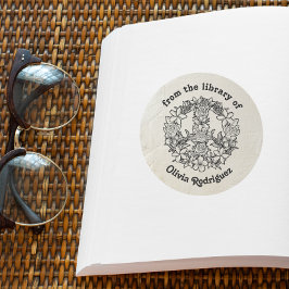 Adesivo Símbolo de Paz Floral Retroativo da Biblioteca de