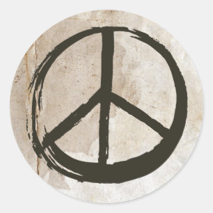 Adesivo Símbolo de paz Hippie Sem guerra de lama de amor