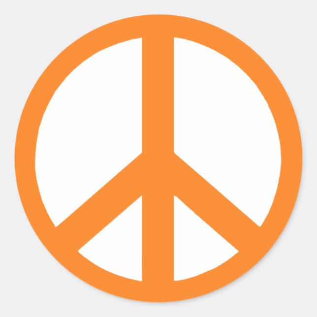 Adesivo Símbolo de Paz Laranja (Frente)