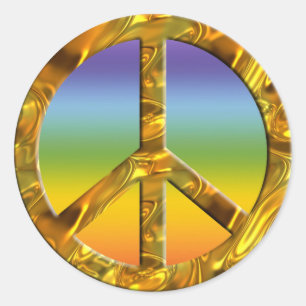 Adesivo Símbolo de PAZ - o OURO chakren a cor