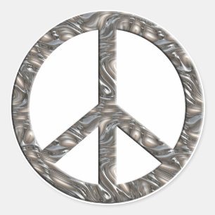 Adesivo Símbolo de PAZ - PRATA