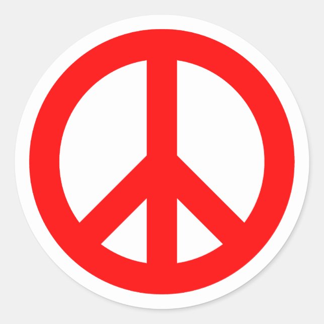 Adesivo Símbolo de Paz Vermelho (Frente)