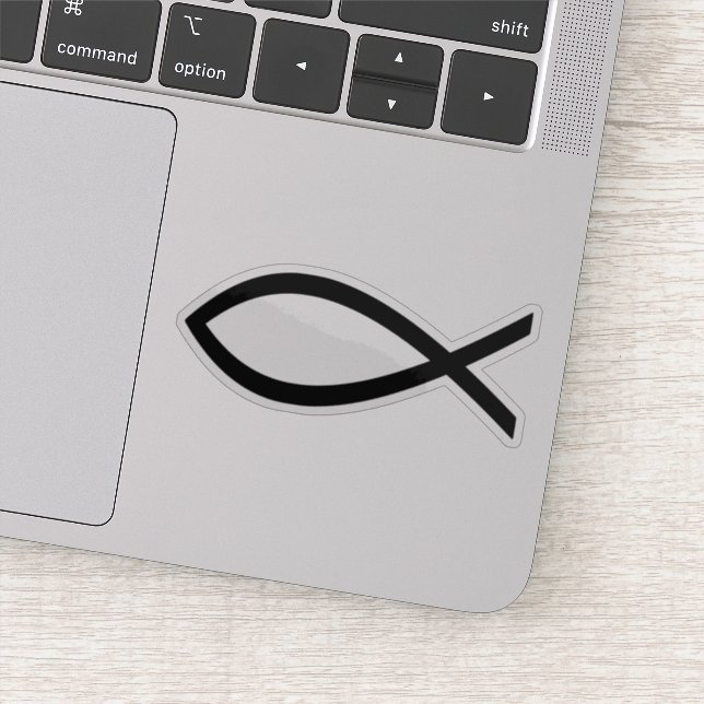 Adesivo Símbolo de Peixe de Ichthus Christian (Detalhe)