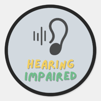 Adesivo símbolo de perda de audição