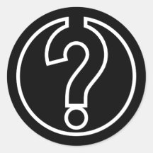 Símbolo de Pergunta no círculo preto
