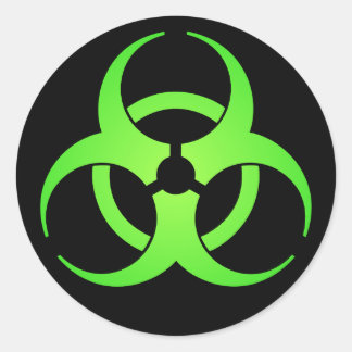 Adesivo Símbolo de perigo verde