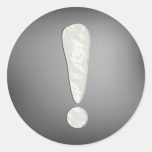 Adesivo Símbolo de Ponto de Exclamação Industrial Grunge