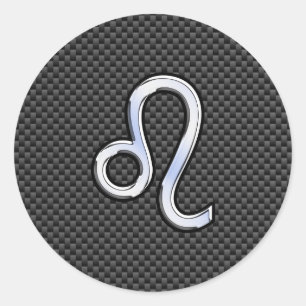 Adesivo Símbolo de prata do zodíaco de Leo no impressão