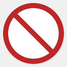 Adesivo Símbolo de proibição ou proibição