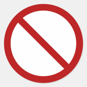 Adesivo Símbolo de proibição ou proibição
