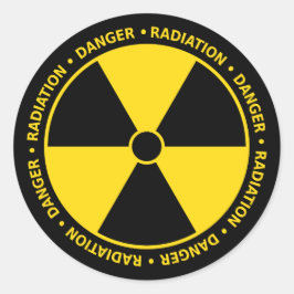 Adesivo Símbolo de Radiação Amarelo e Preto
