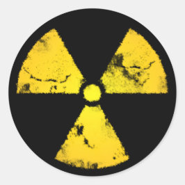 Adesivo Símbolo de Radiação Amarelo Meteorizado