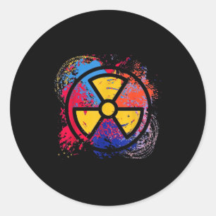 Adesivo Símbolo de Radiação de Medicina Nuclear Colorido R