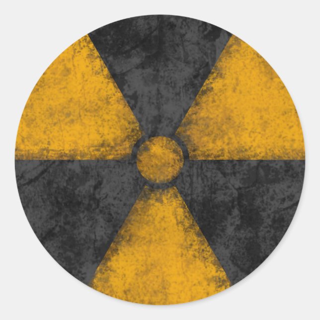 Adesivo Símbolo de radiação em relevo (Frente)