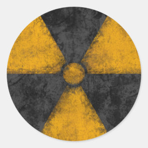 Adesivo Símbolo de radiação em relevo