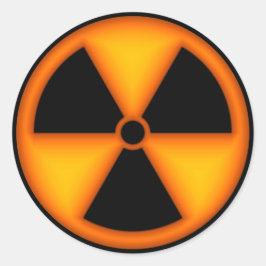 Adesivo Símbolo de Radiação Laranja