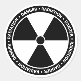 Adesivo Símbolo de Radiação Preta e Branca