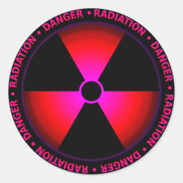 Adesivo Símbolo de Radiação Vermelha