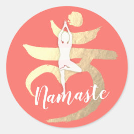 Adesivo Símbolo de Raiz de Meditação de Instrutor do Yoga 