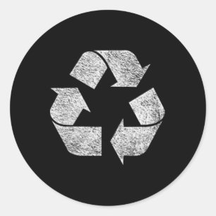 Adesivo Símbolo de reciclagem Logotipo Terrestre Dia Verde