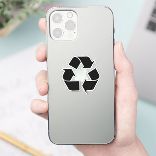 Adesivo Símbolo de Reciclagem Preto