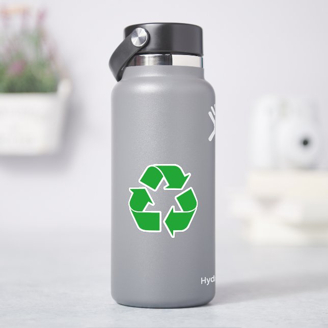 Adesivo Símbolo de Reciclagem - Verde (HidroFlask)