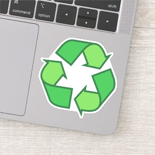 Adesivo Símbolo de reciclagem verde