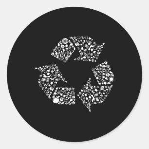 Adesivo Símbolo de Reciclar do logotipo do reciclagem Dia 