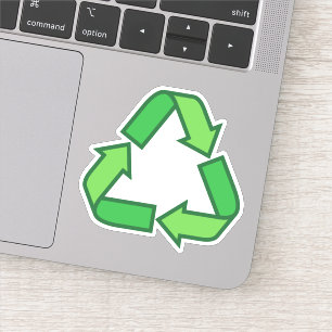 Adesivo símbolo de reciclar Reciclagem verde