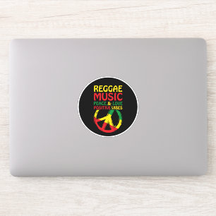 Adesivo Símbolo de Reggae e Paz com citações positivas