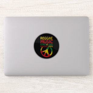 Adesivo Símbolo de Reggae e Paz com citações positivas