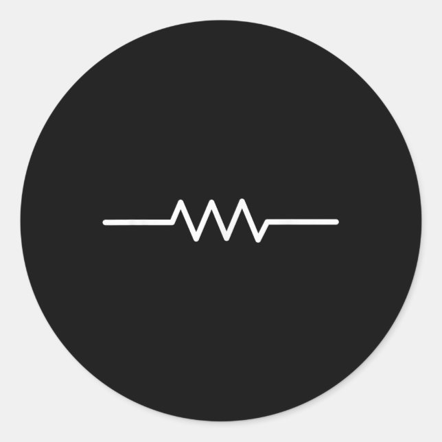Adesivo Símbolo de resistência elétrica Circuito de Engenh (Frente)