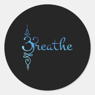 Adesivo Símbolo de respiração de meditação de yoga Zen em 