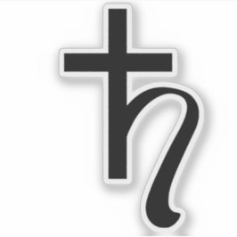 Adesivo Símbolo de Saturno do Planeta (preto)