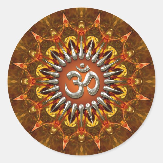 Adesivo Símbolo de símbolo Batik Sun Om (Aum) (Frente)