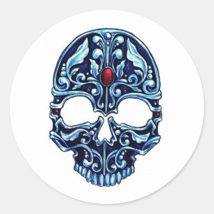 Adesivo Símbolo de tatuagem de desenho animado Legal crâ