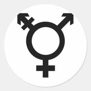 Adesivo Símbolo de transgênero preto