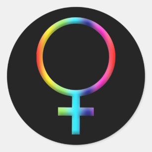 Adesivo Símbolo de Vênus Arco-íris Astrologia Zodíaco Sign