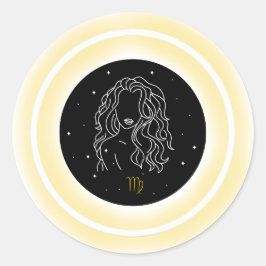 Adesivo Símbolo de Virgem – Emblema Mínimo de Astrologia